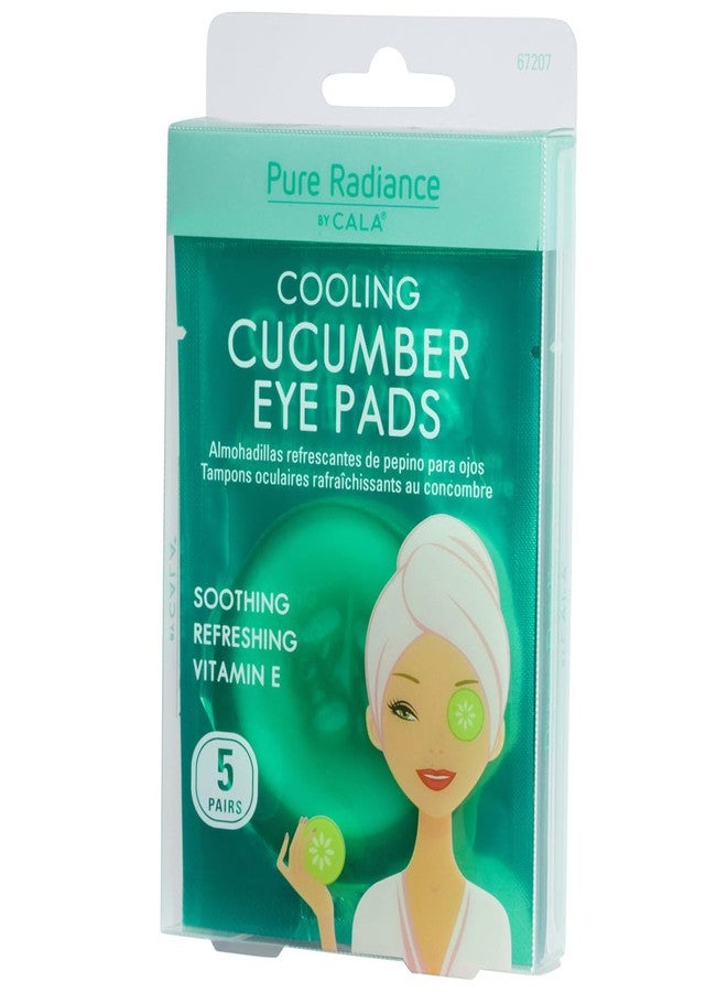 CALA Cooling Cucumber Under Eye Patches, Pre-Moistened Eye Pads with Cucumber Extract, Hyaluronic Acid, Aloe & Vitamin E, 5 Pairs, 10-20 Min Depuffing Eye Treatment - Image 1